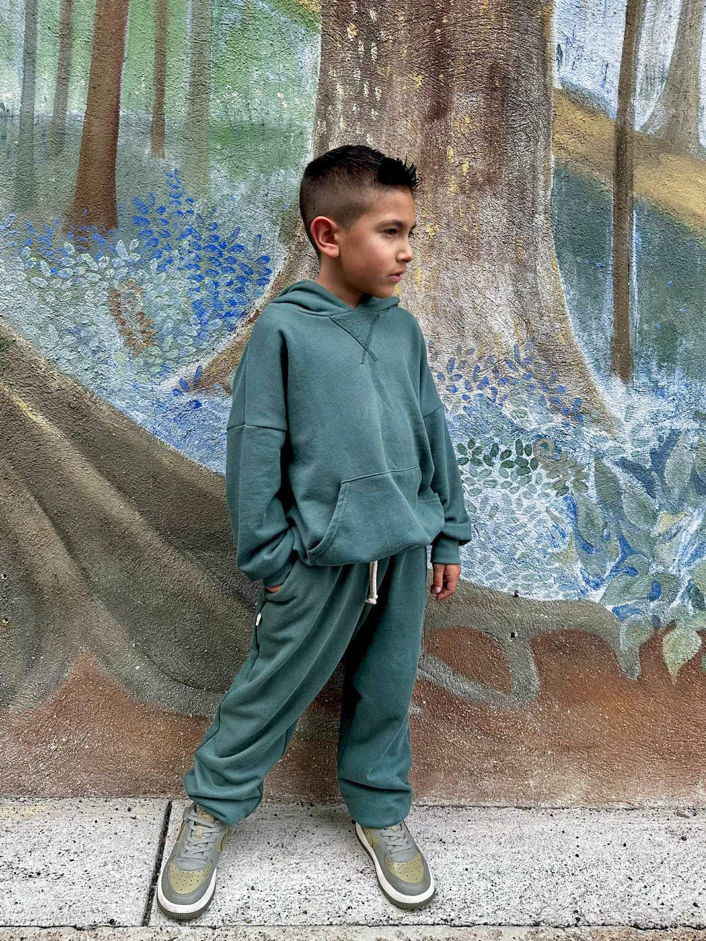 Retro Sweats | COCONUT VERTICAL STRIPE