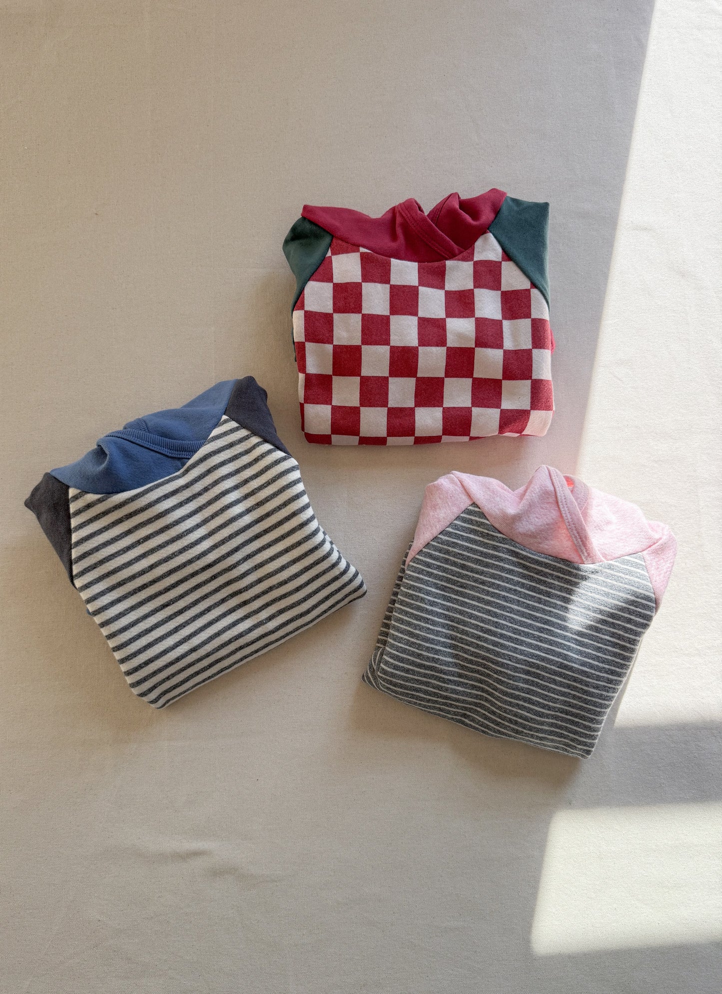 Classic Hoodie | FADED CURRANT CHECK - COLORBLOCK