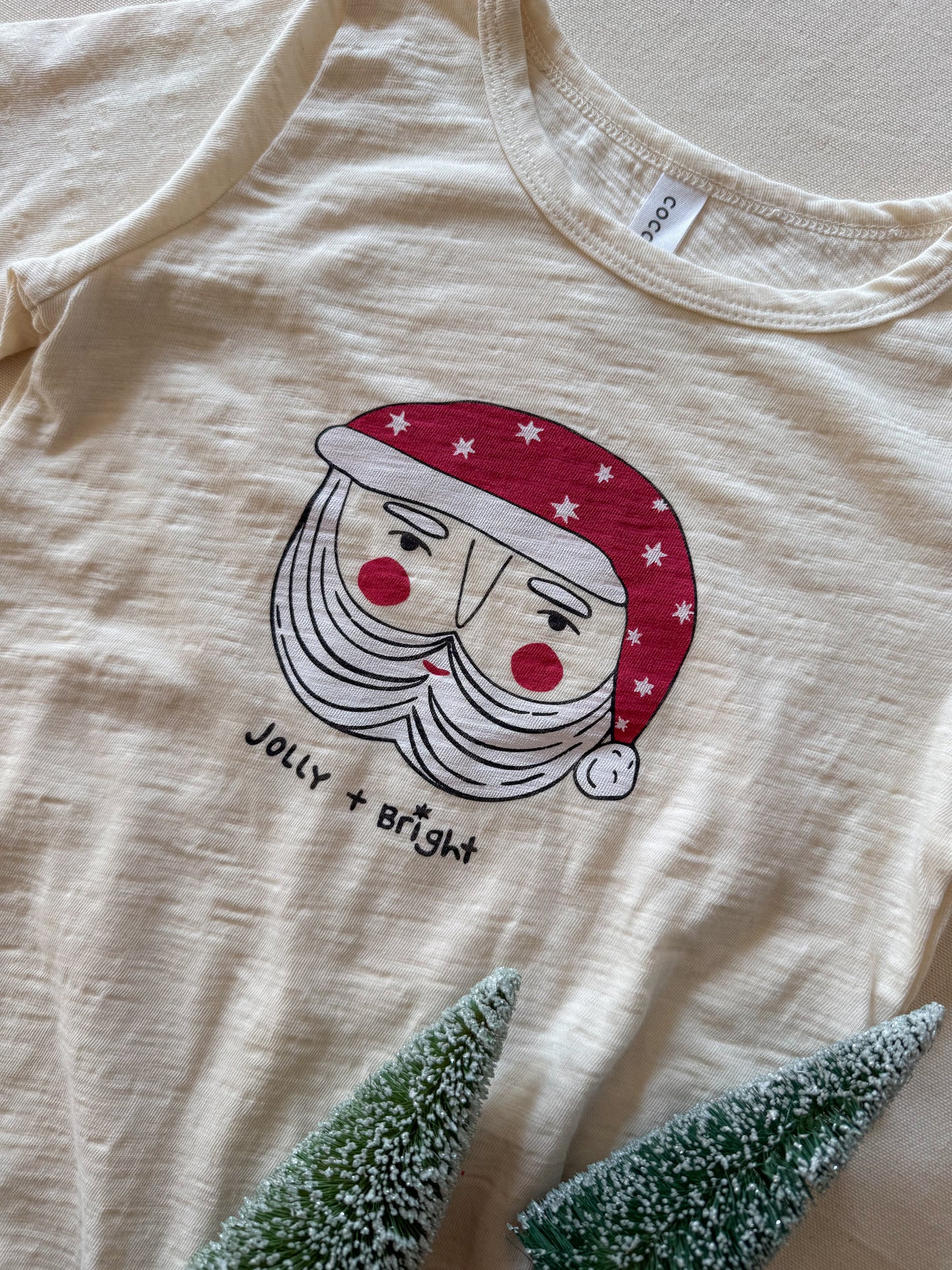 Classic Slub Tee | JOLLY + BRIGHT SANTA
