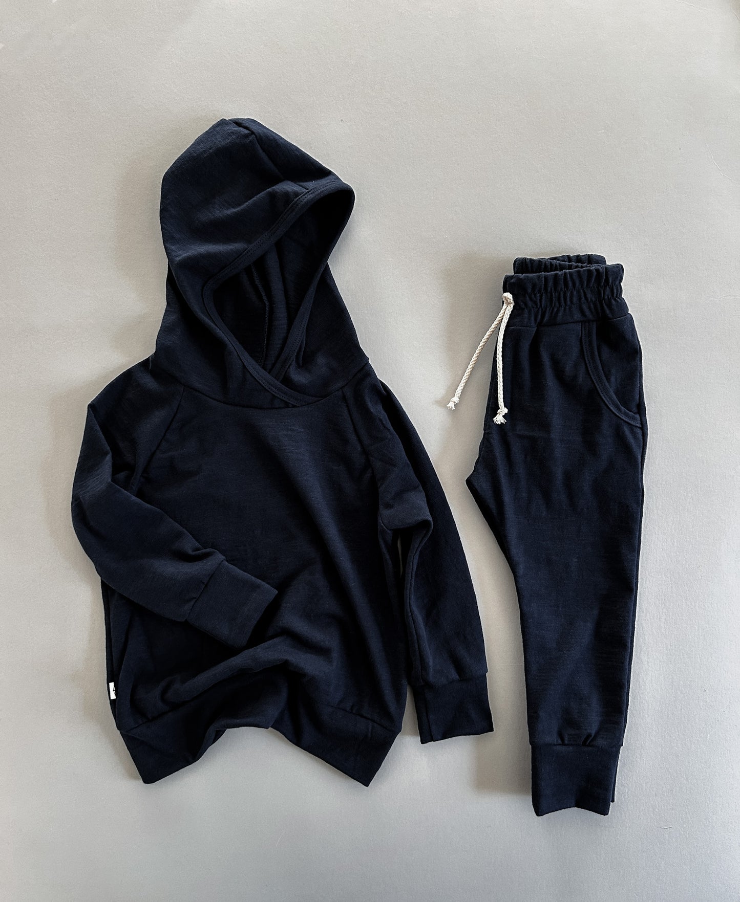 SLUB JERSEY HOODIE | BLACK PEARL