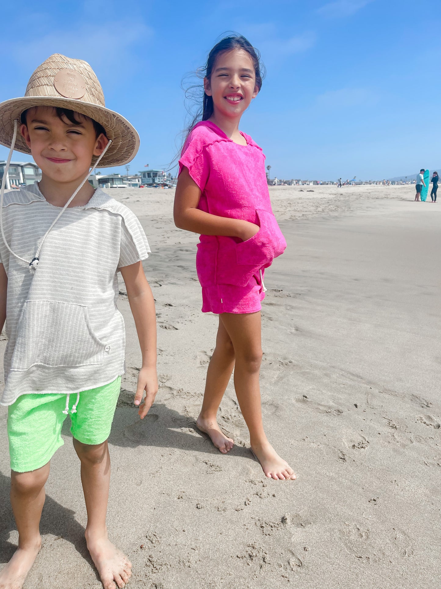 BEACH PONCHO - LAGUNA/FROSTED LIME SUN + SEA