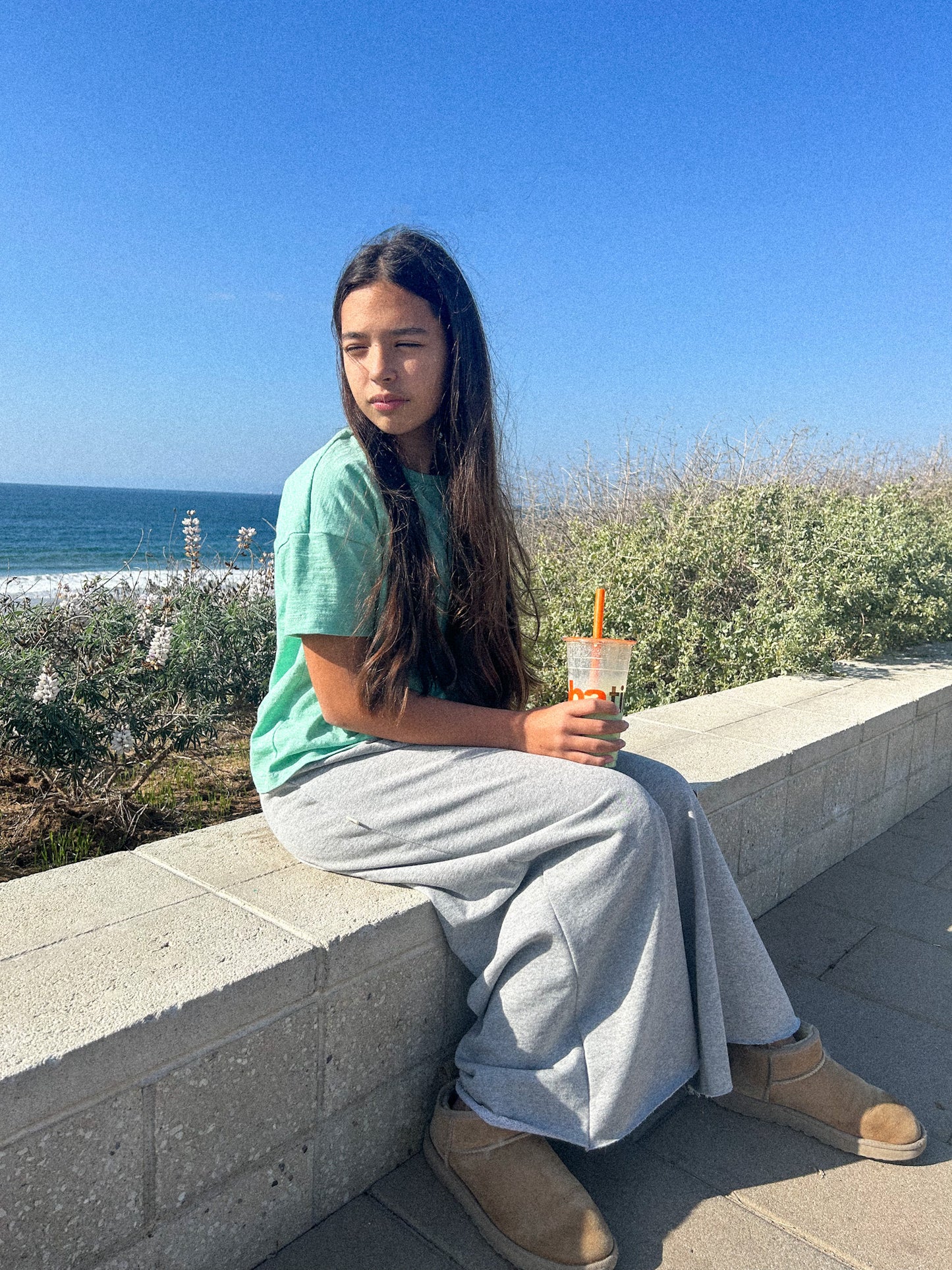 WIDE-LEG SWEATS | HEATHER GREY