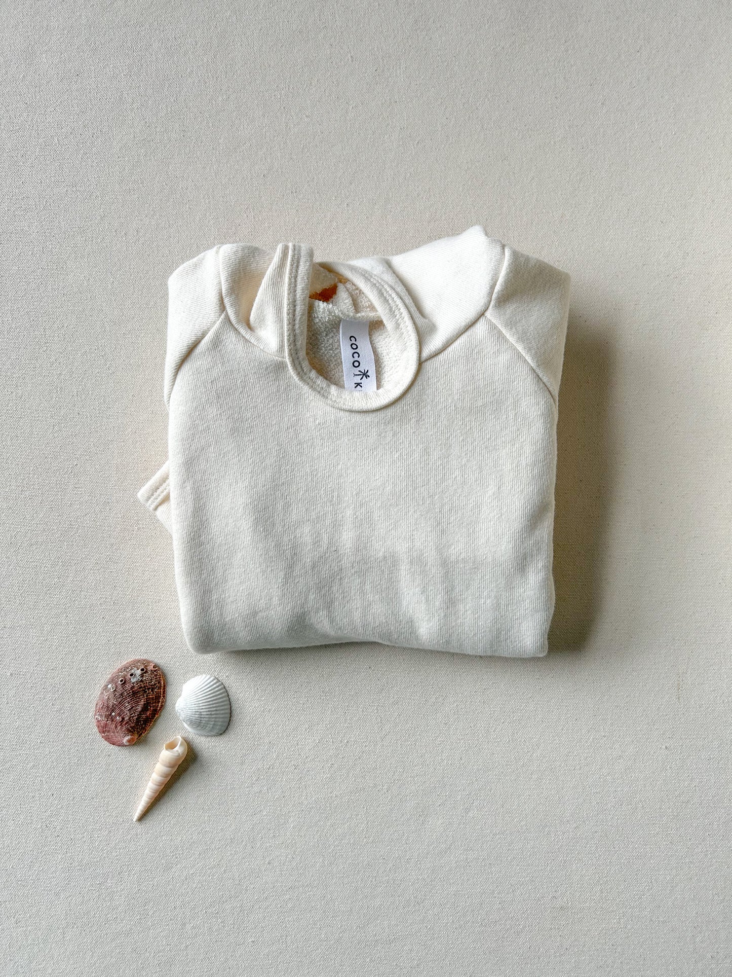 BEACH HOODIE | WHITE SAND π
