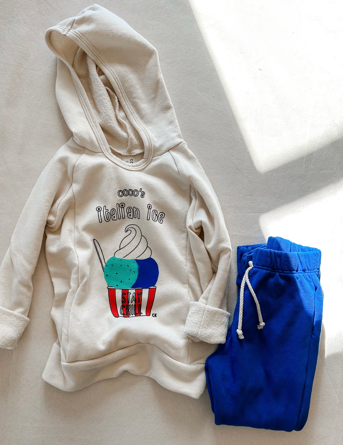BEACH HOODIE - WHITE SAND / ITALIAN ICE π¦