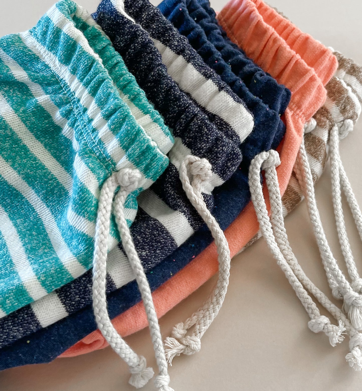 BOY SHORTS - HEATHER NAVY STRIPE