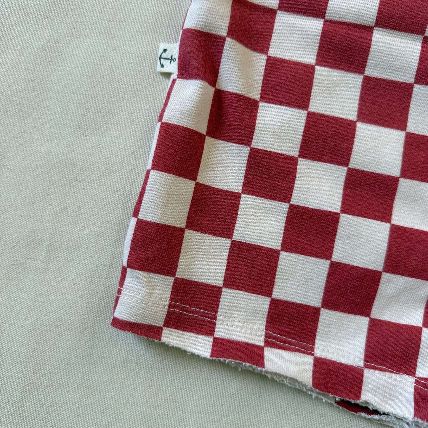 BOY SHORTS | FADED CURRANT CHECK