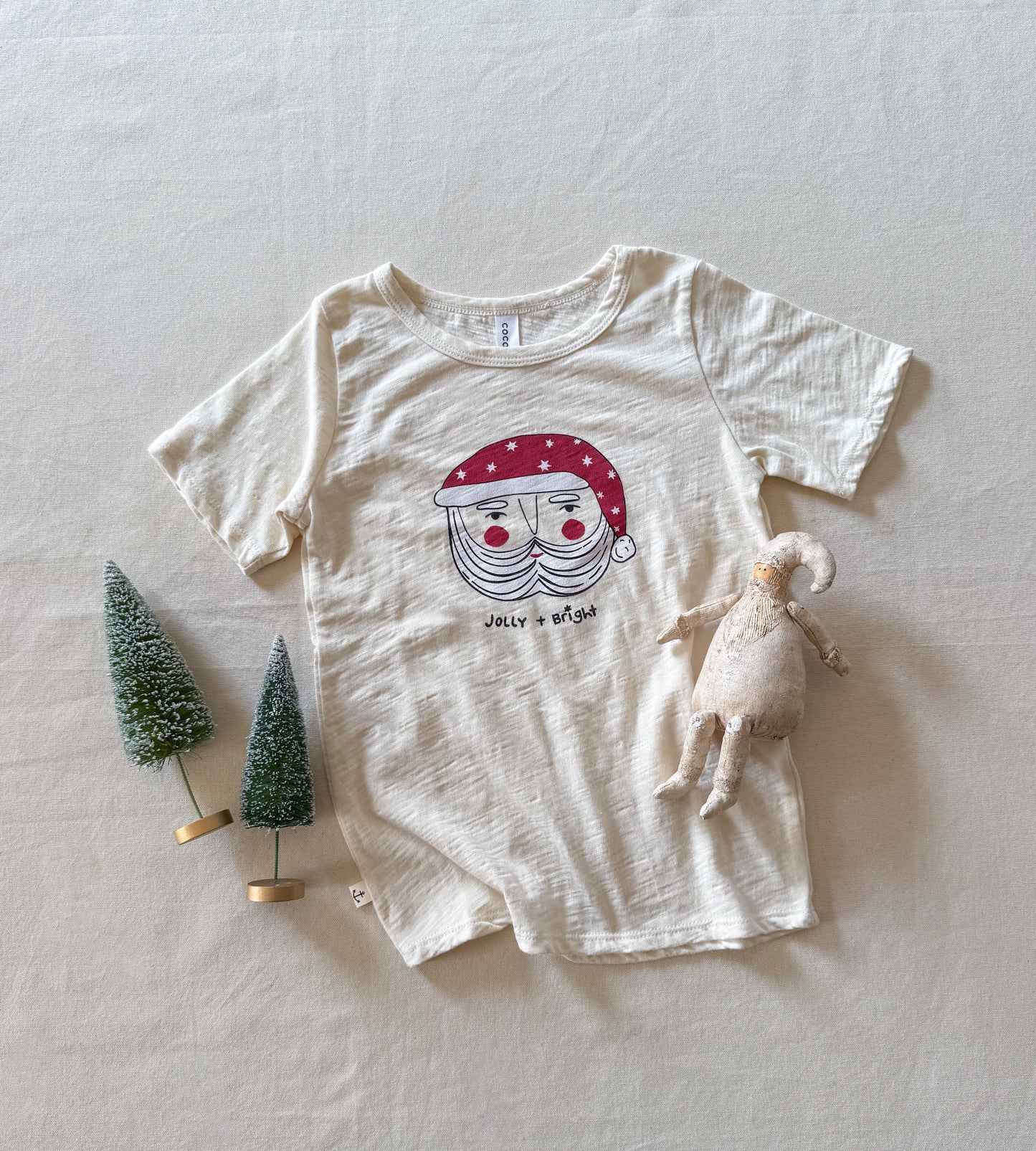 Classic Slub Tee | JOLLY + BRIGHT SANTA