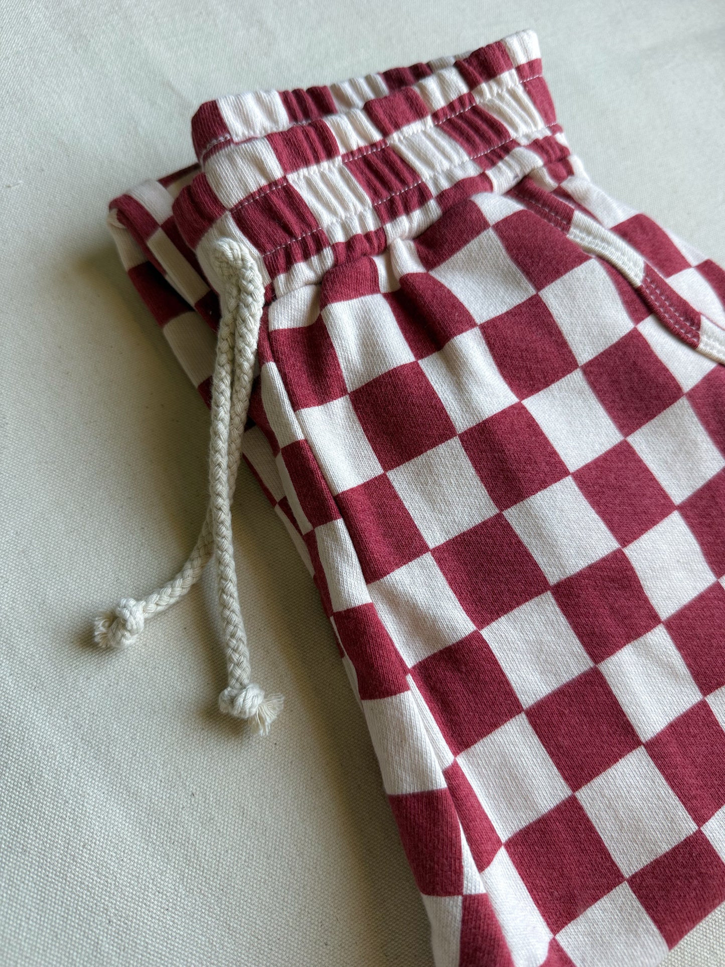Joggers | FADED CURRANT CHECK