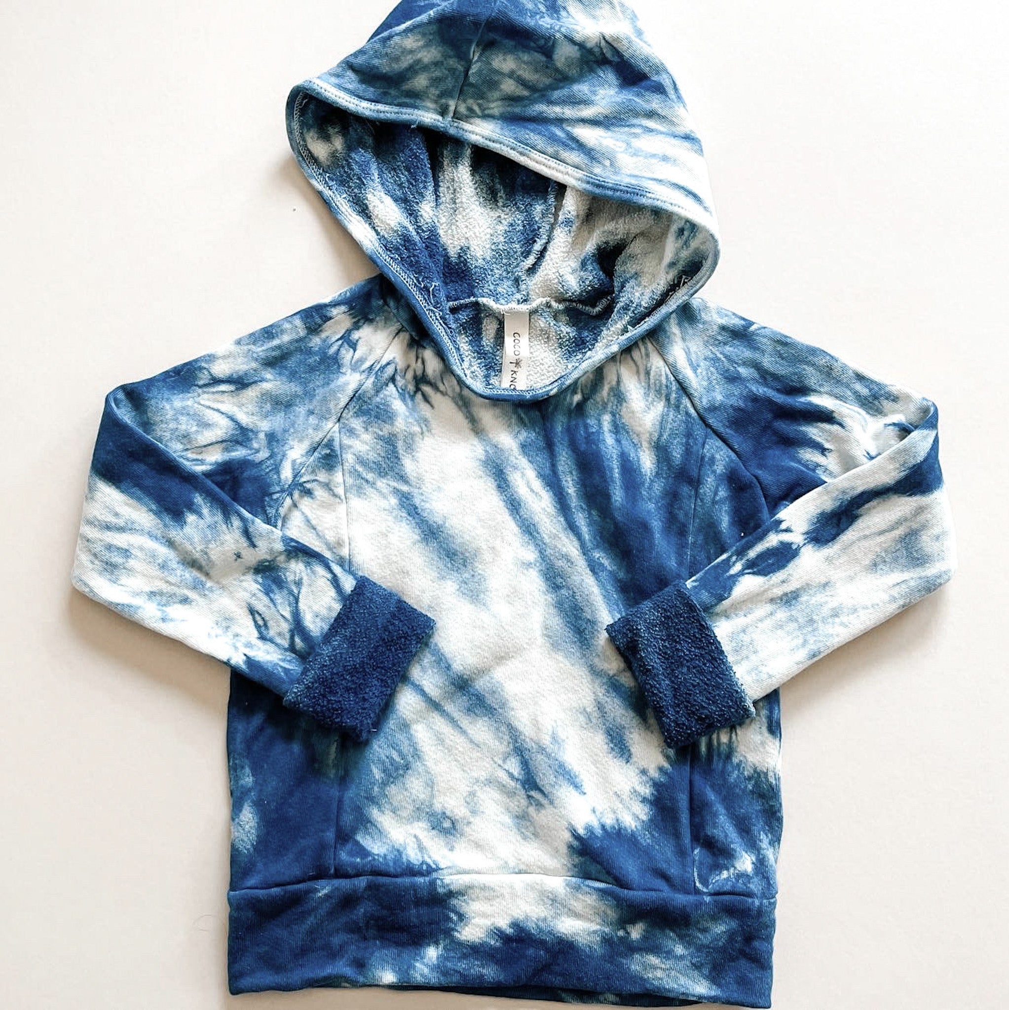 Indigo tie dye hoodie sale