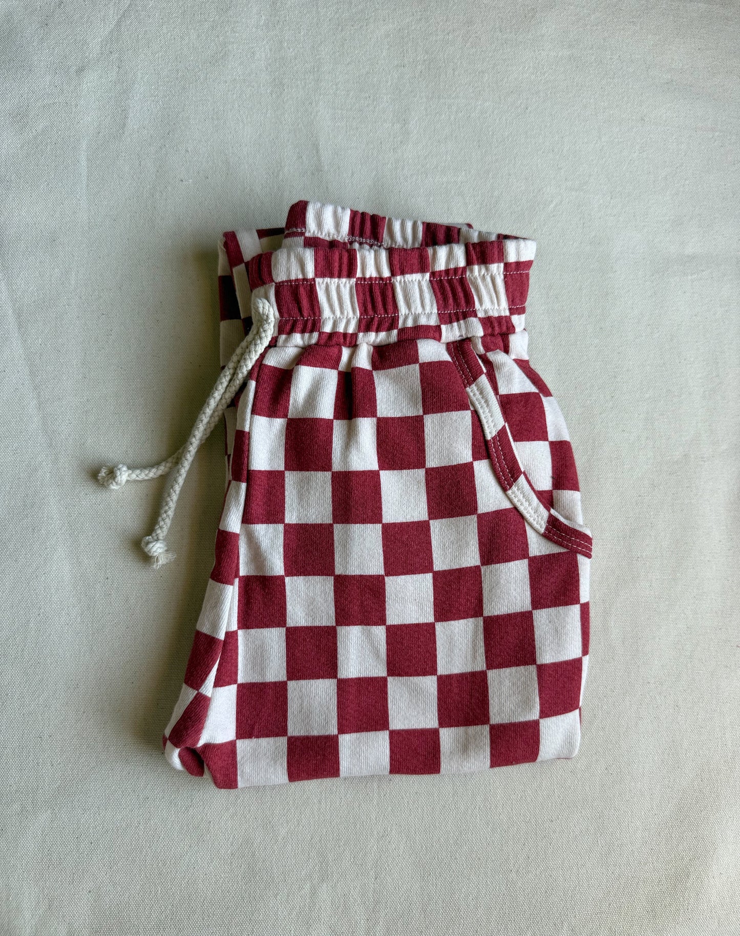 Joggers | FADED CURRANT CHECK