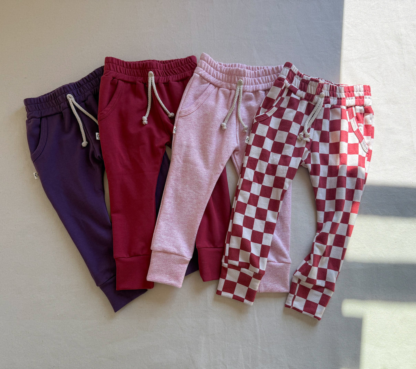 Joggers | FADED CURRANT CHECK