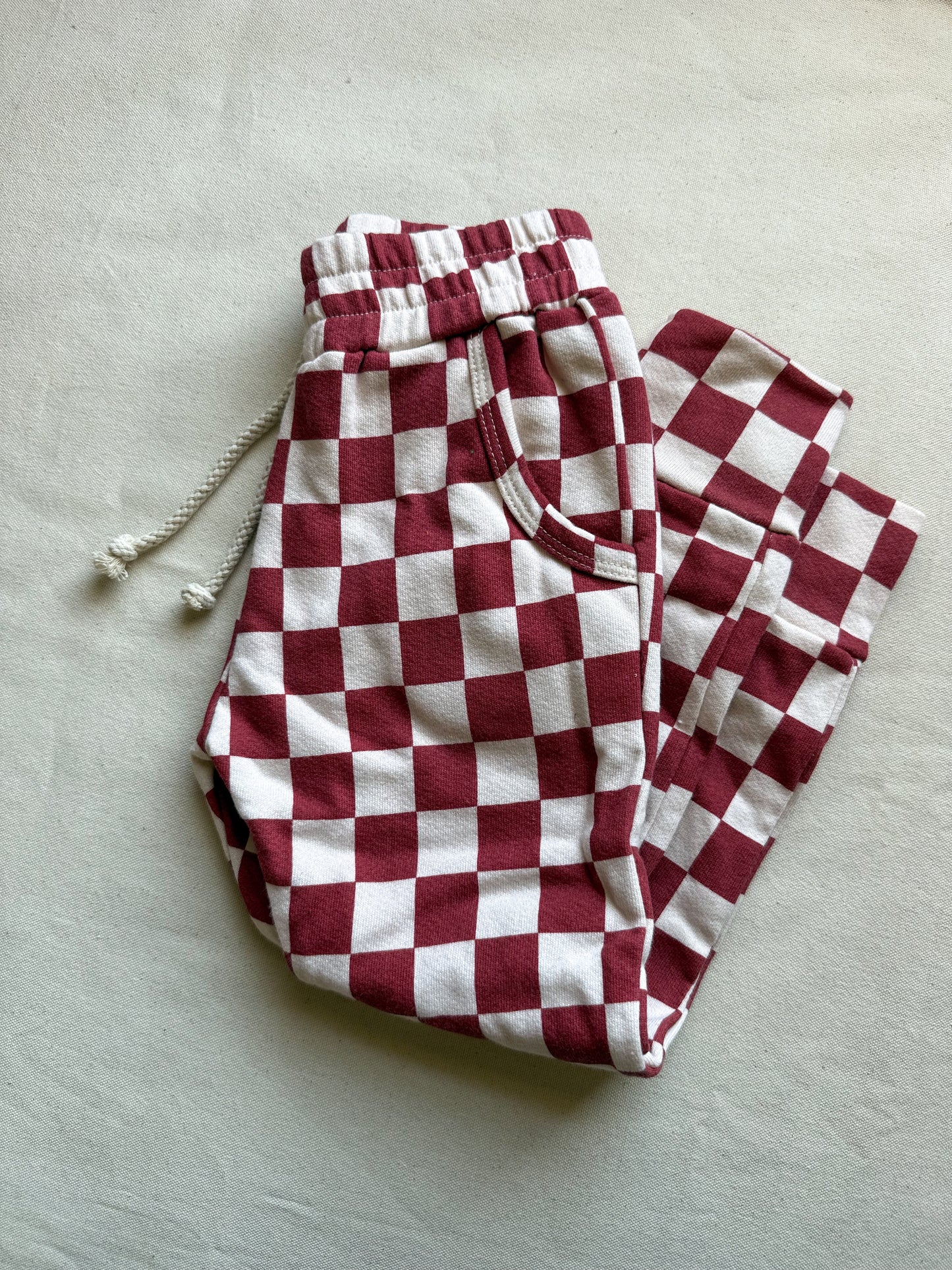 Joggers | FADED CURRANT CHECK