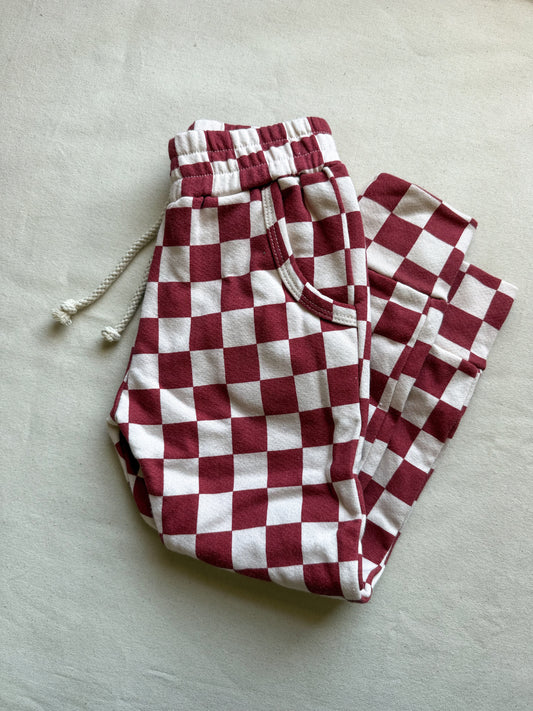 Joggers | FADED CURRANT CHECK