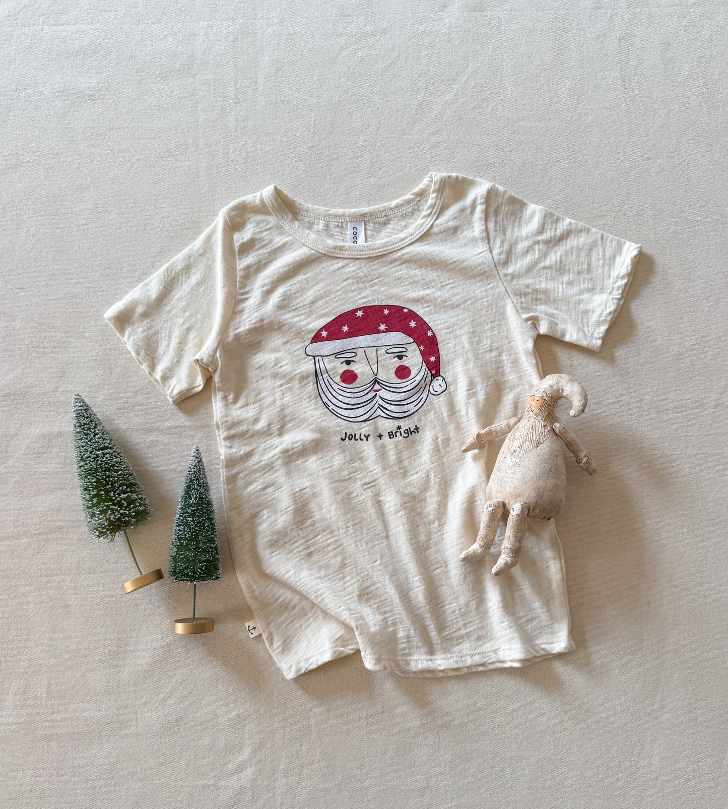 Classic Slub Tee | JOLLY + BRIGHT SANTA