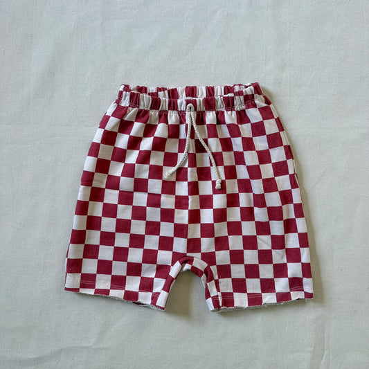 BOY SHORTS | FADED CURRANT CHECK