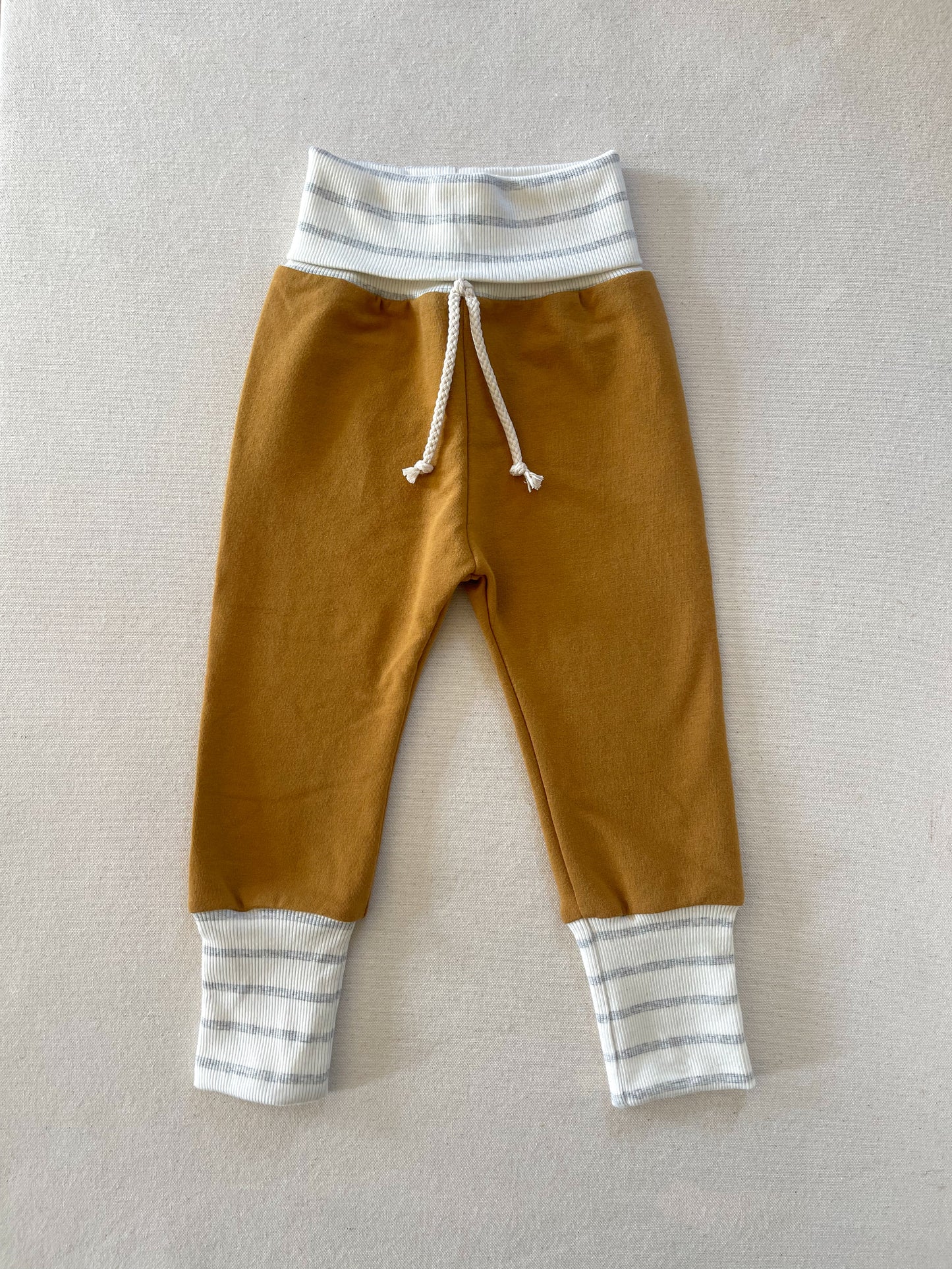 Lounge sweats | SUNSET GOLD / wide grey stripe