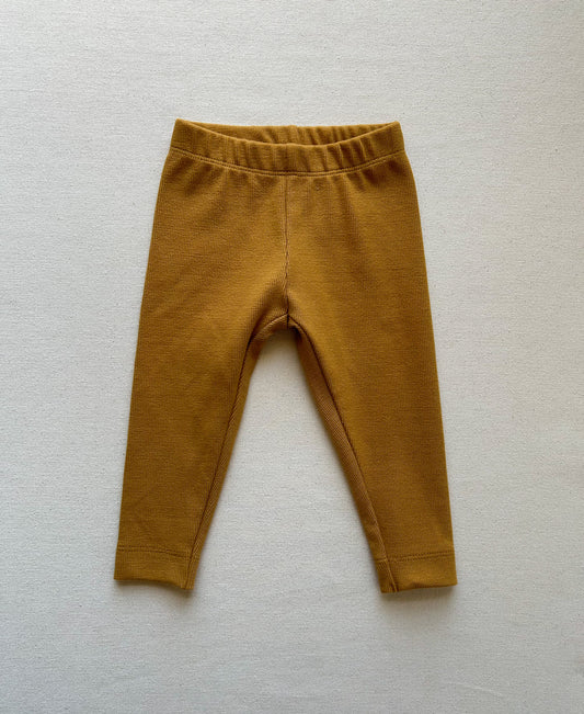 Rib Knit Leggings | SUNSET GOLD