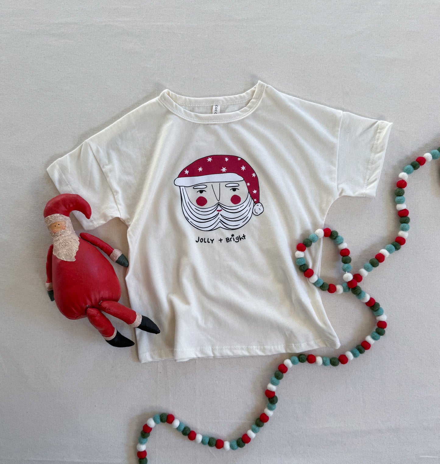 Oversized Tee | JOLLY + BRIGHT SANTA