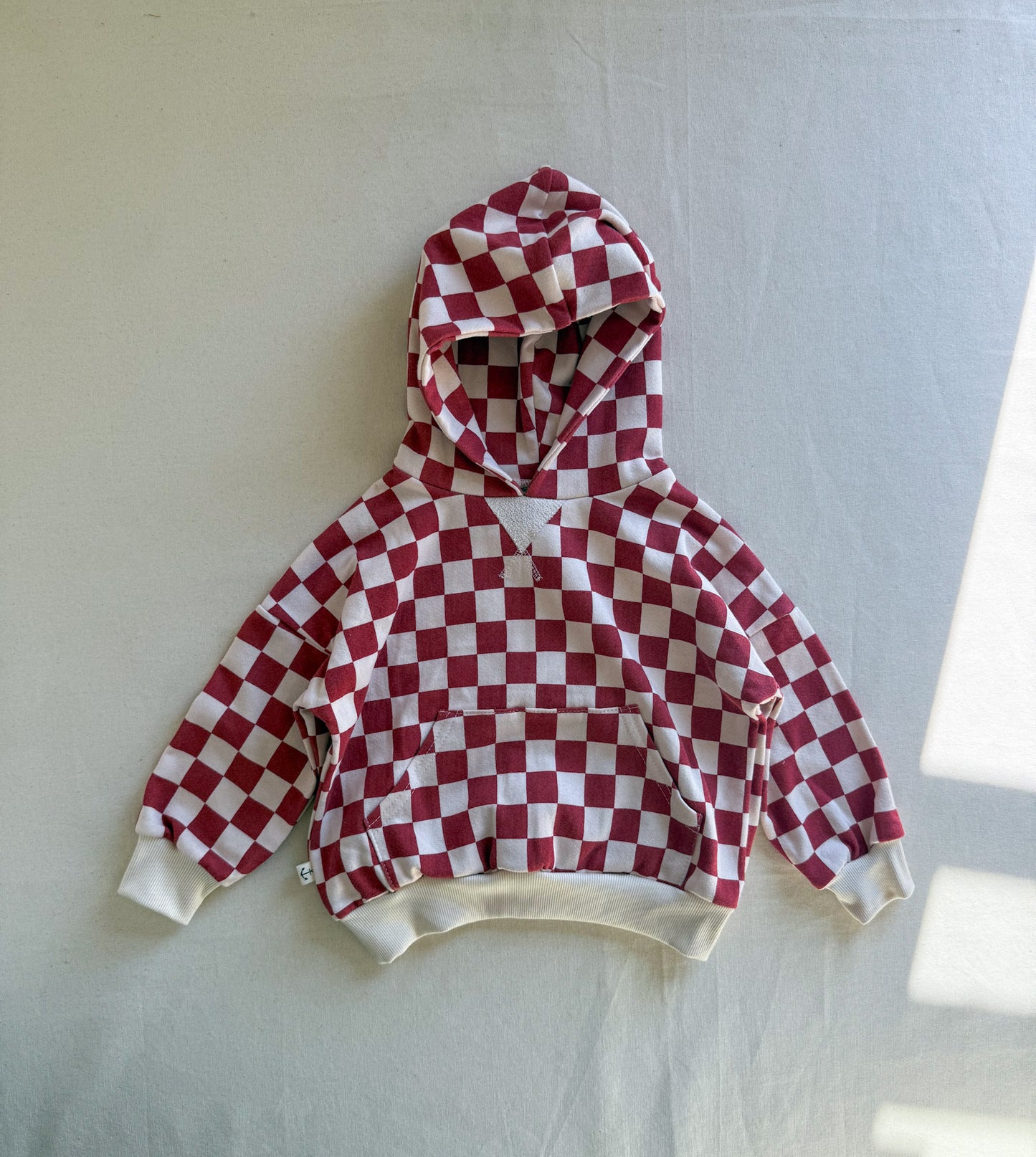 Retro Hoodie | FADED CURRANT CHECK