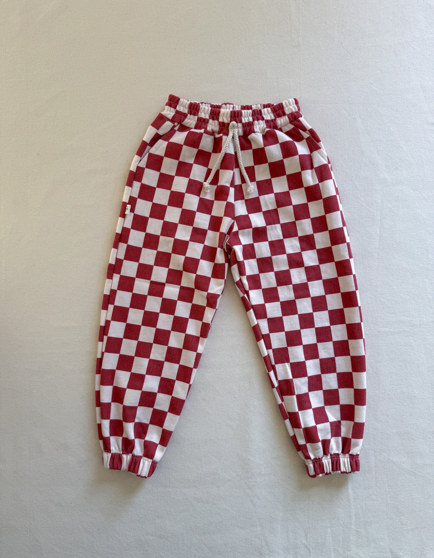 Retro Sweats | FADED CURRANT CHECK