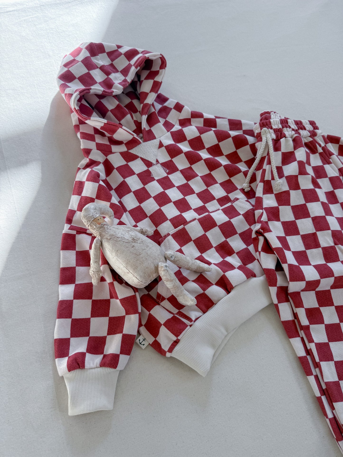 Retro Hoodie | FADED CURRANT CHECK