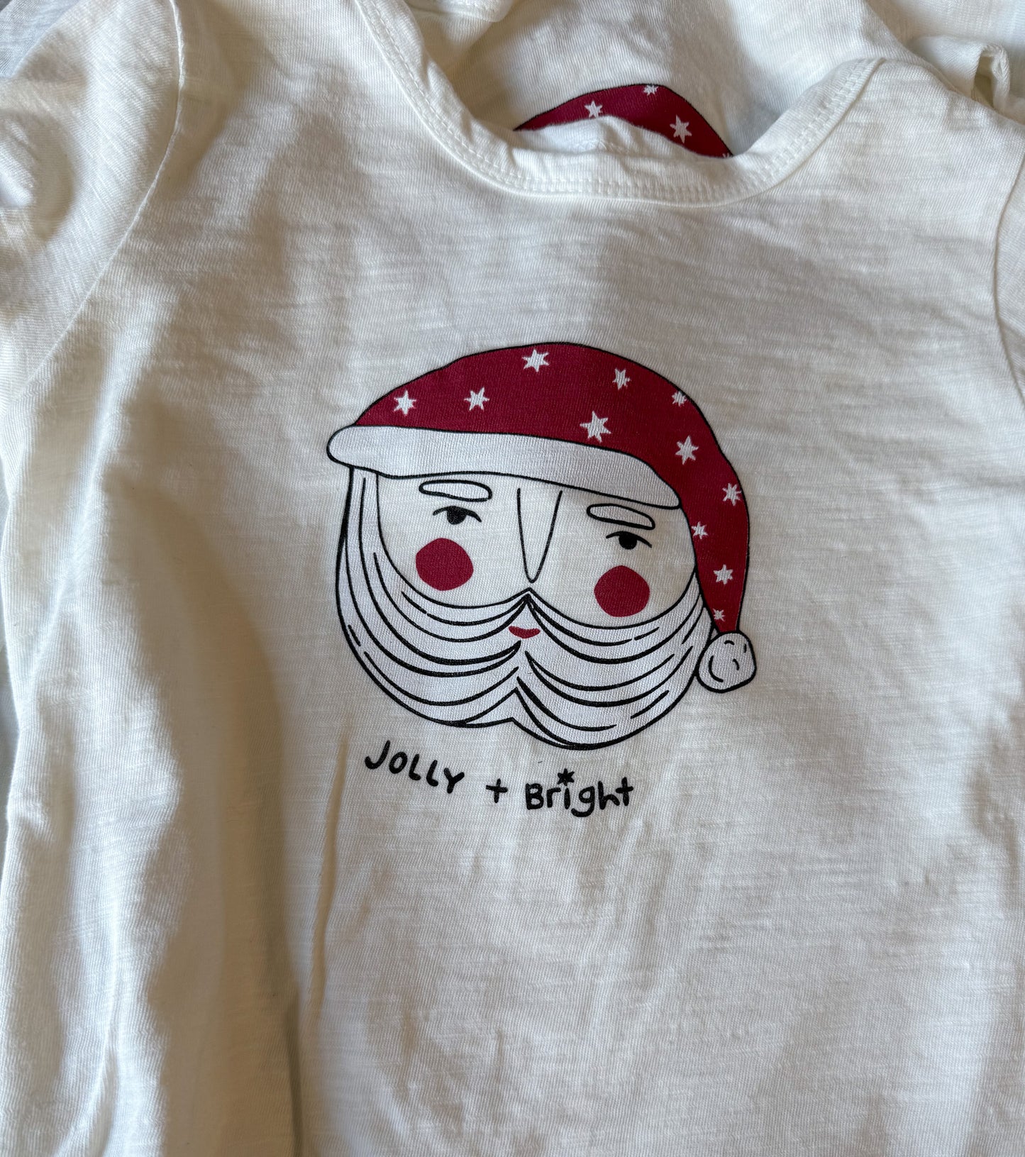 LONG SLEEVE TEE | JOLLY + BRIGHT SANTA - Long Sleeve