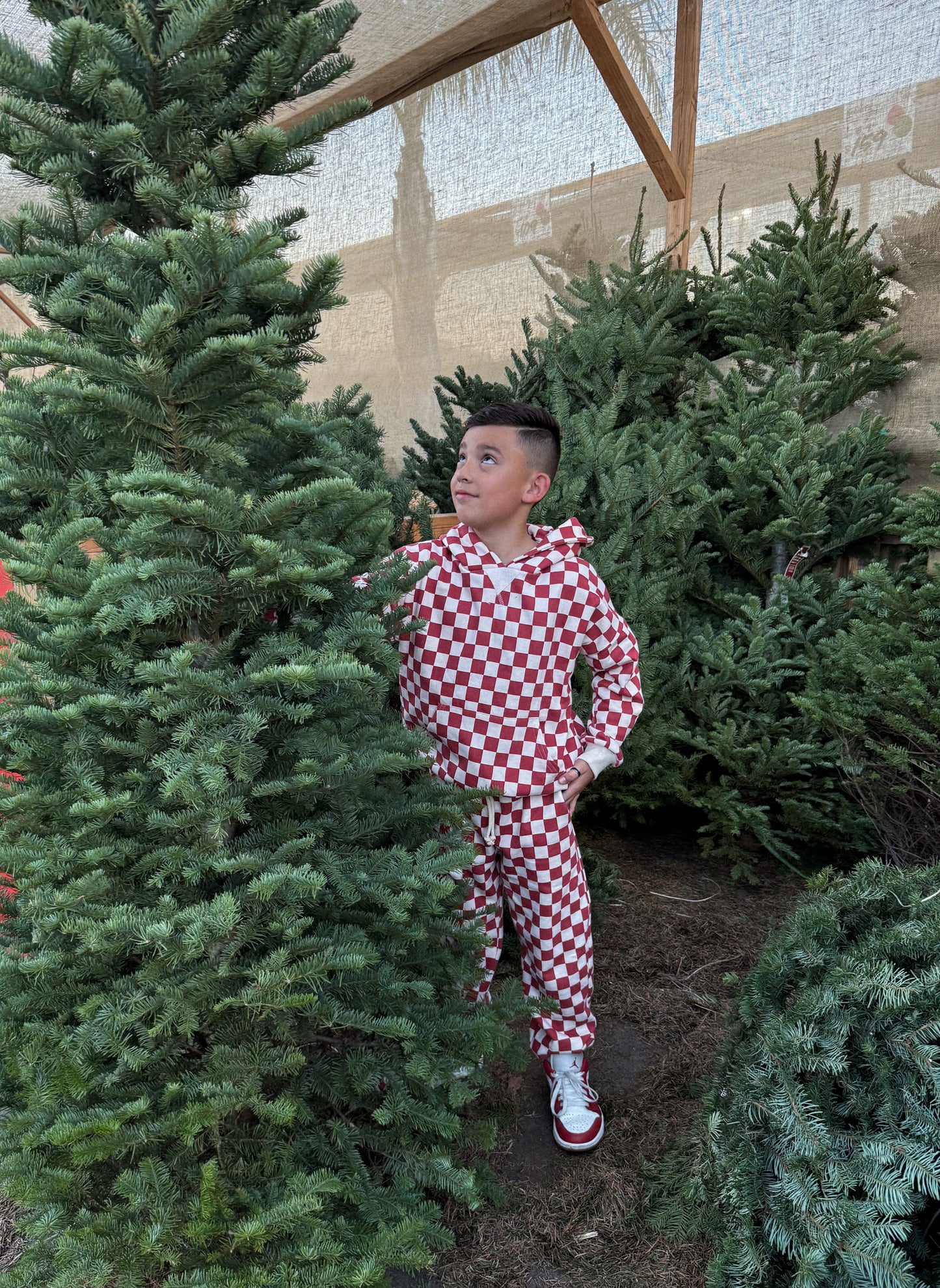 Retro Sweats | FADED CURRANT CHECK