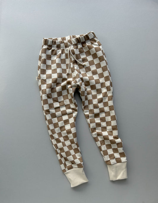 COMFY PANTS | LATTE CHECKS