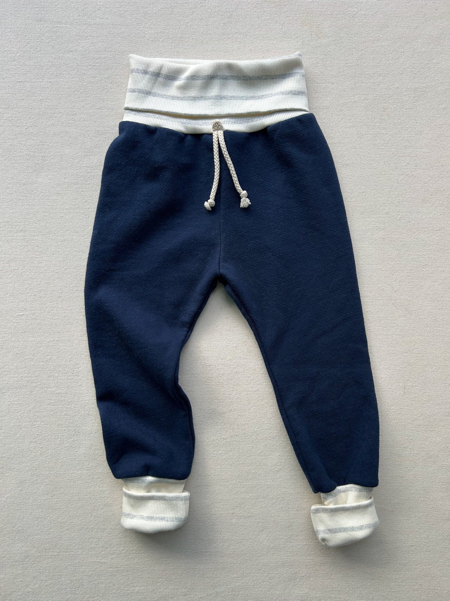 SKINNY LOUNGE SWEATS | CAPTAIN/GREY STRIPE