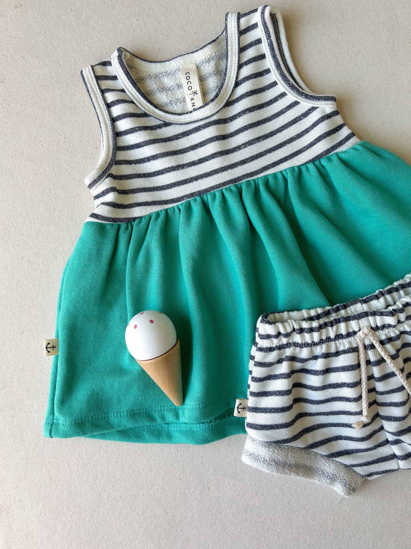 PEPLUM TANK | SNORKEL / SAILOR STRIPE