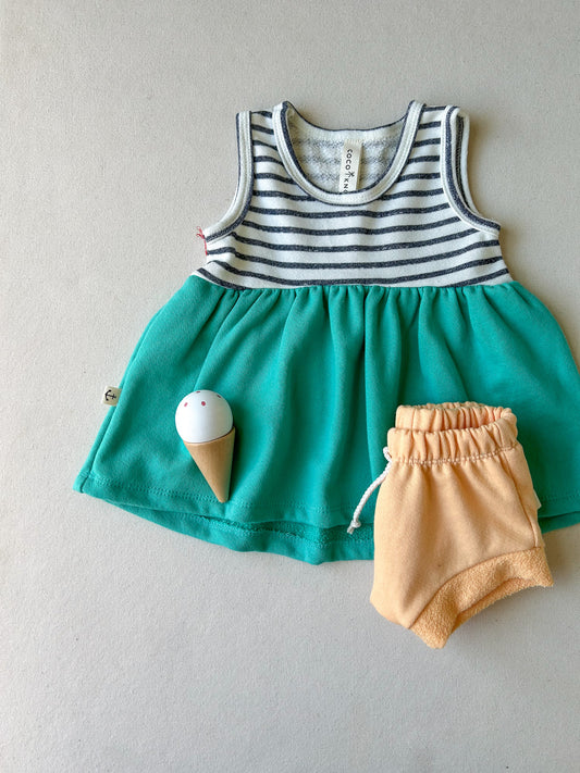 PEPLUM TANK | SNORKEL / SAILOR STRIPE