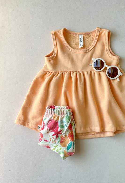 PEPLUM TANK | APRICOT