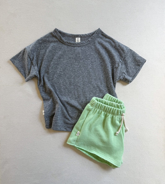 RELAXED TEE | HEATHER GREY