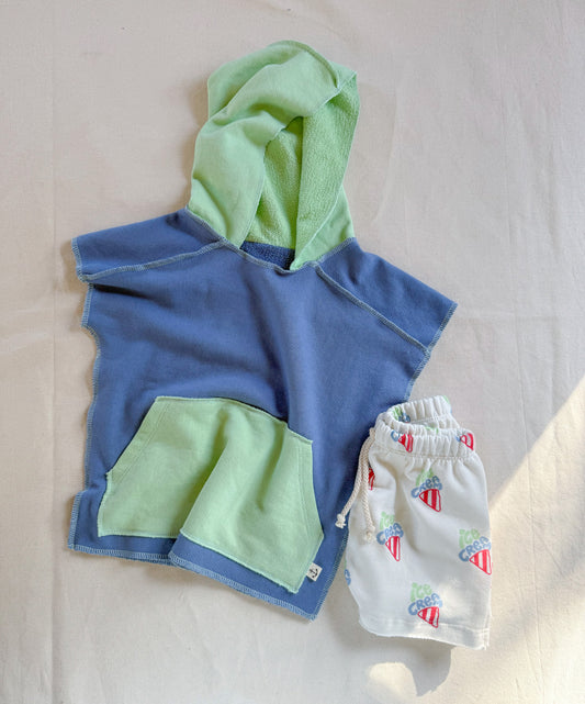 BEACH PONCHO - LAGUNA / FROSTED LIME SOLID (pre-order)