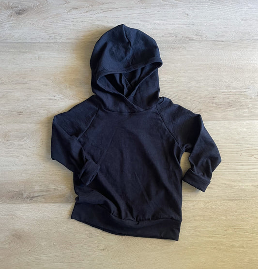 Slub Jersey Classic Hoodie | BLACK PEARL