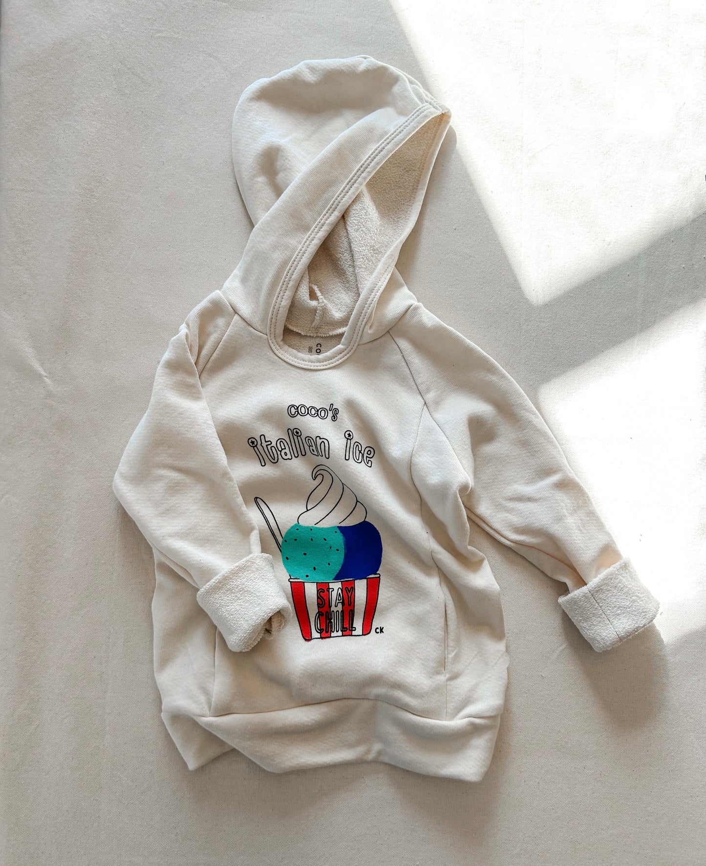 BEACH HOODIE - WHITE SAND / ITALIAN ICE 🍦