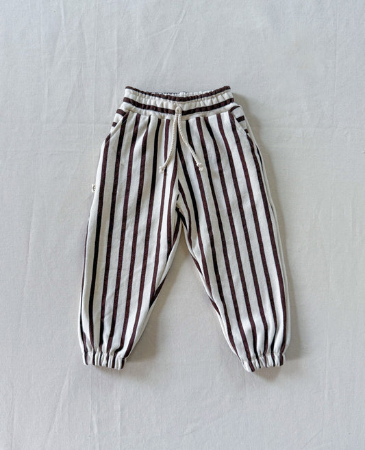 Retro Sweats | COCONUT VERTICAL STRIPE