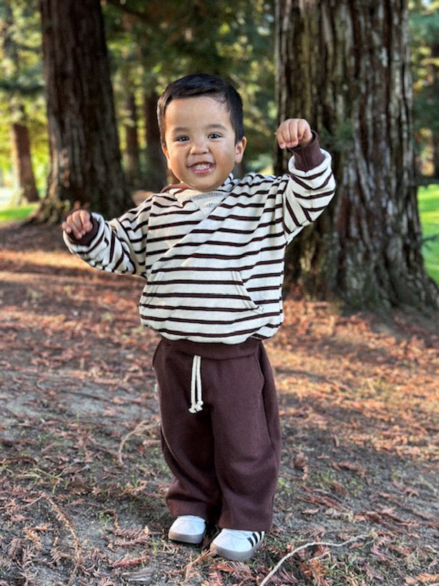 Retro Hoodie | COCONUT STRIPE