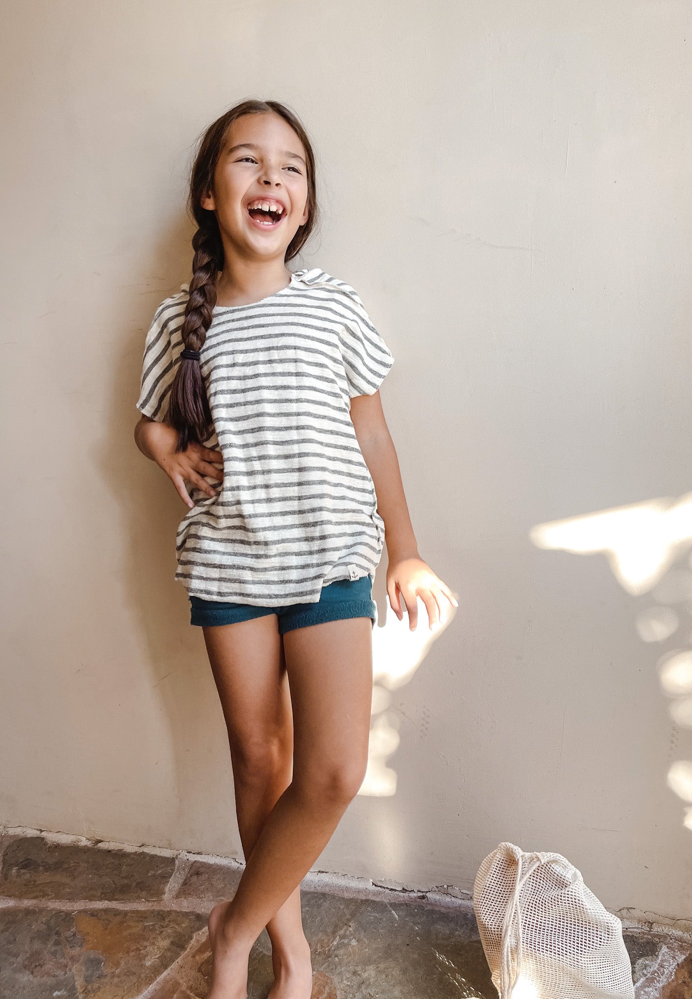 SHORTIES | HEATHER STONE STRIPE