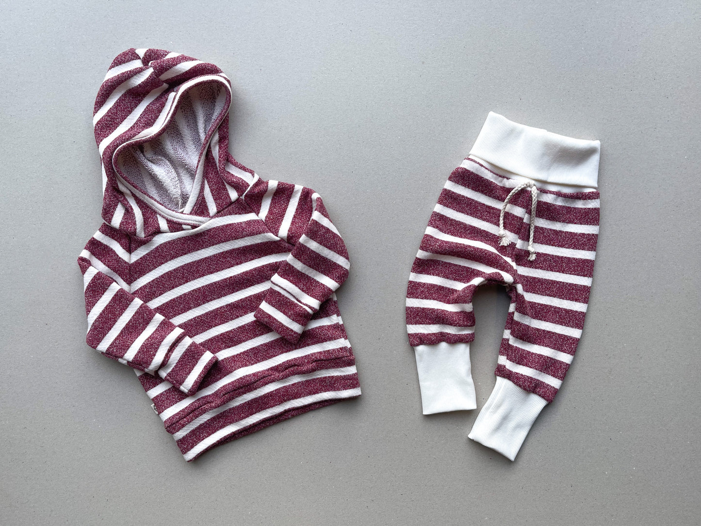 Classic Hoodie - Sugared Cranberry Stipe