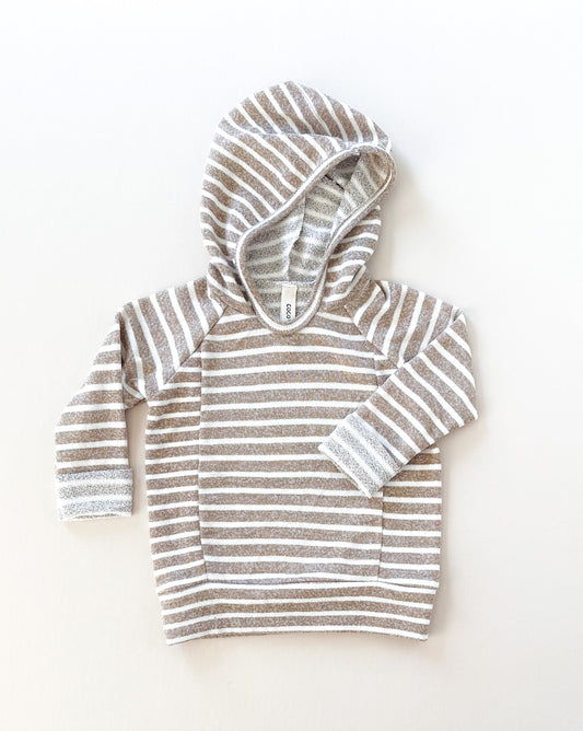 BEACH HOODIE - HEATHER SAND STRIPE