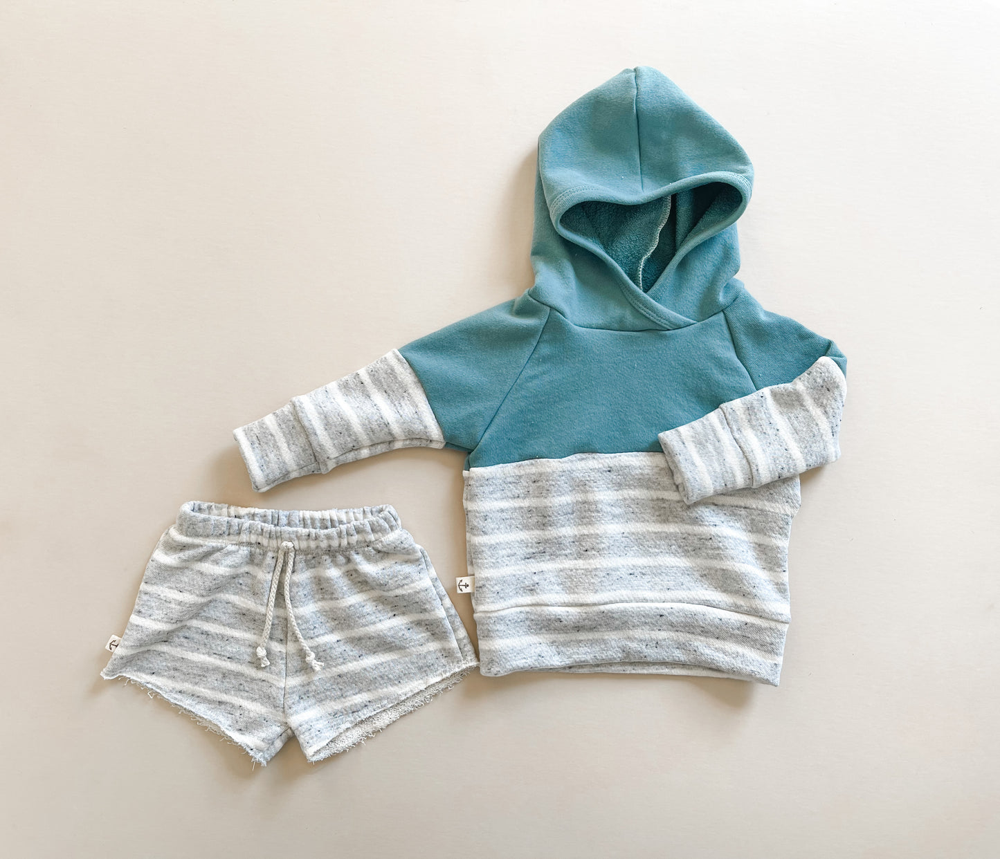 Classic Hoodie | KINGFISHER / PEBBLE STRIPE CONFETTI COLOR BLOCK