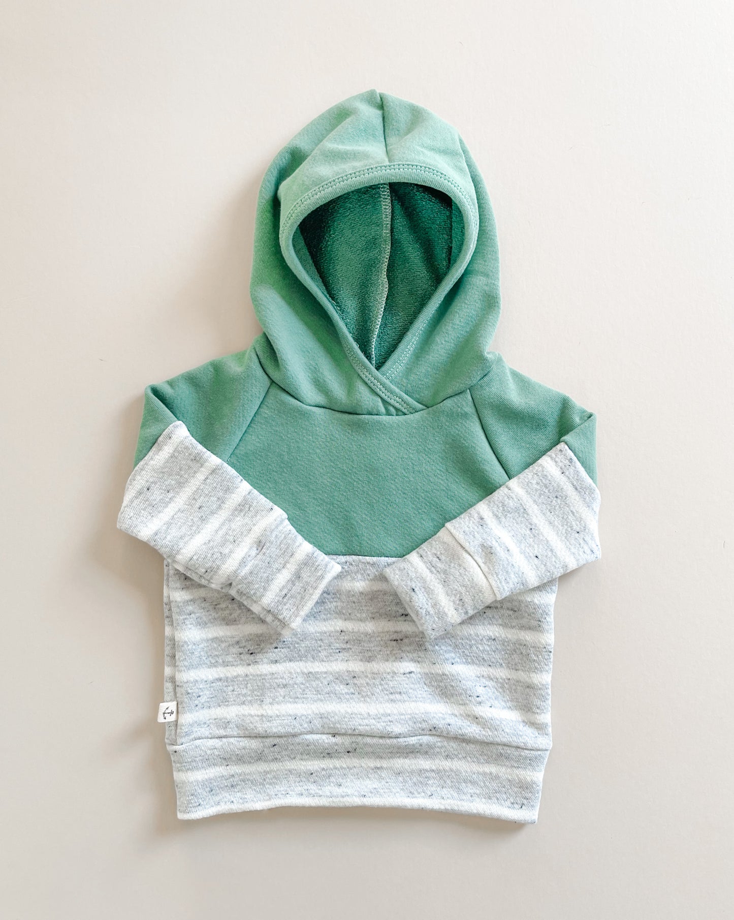 Classic Hoodie |  TROPICAL GREEN / PEBBLE STRIPE CONFETTI COLOR BLOCK