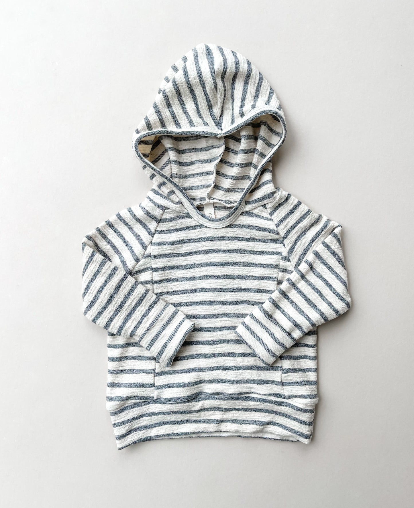 BEACH HOODIE - GREY STRIPE SLUB