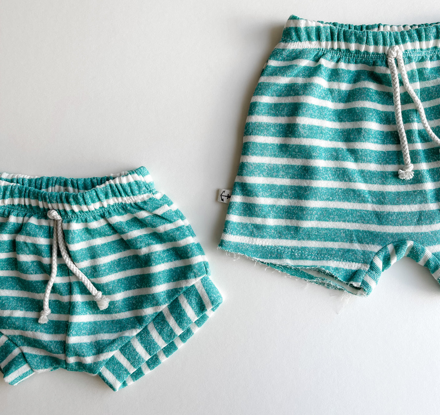 BOY SHORTS - HEATHER TEAL STRIPE