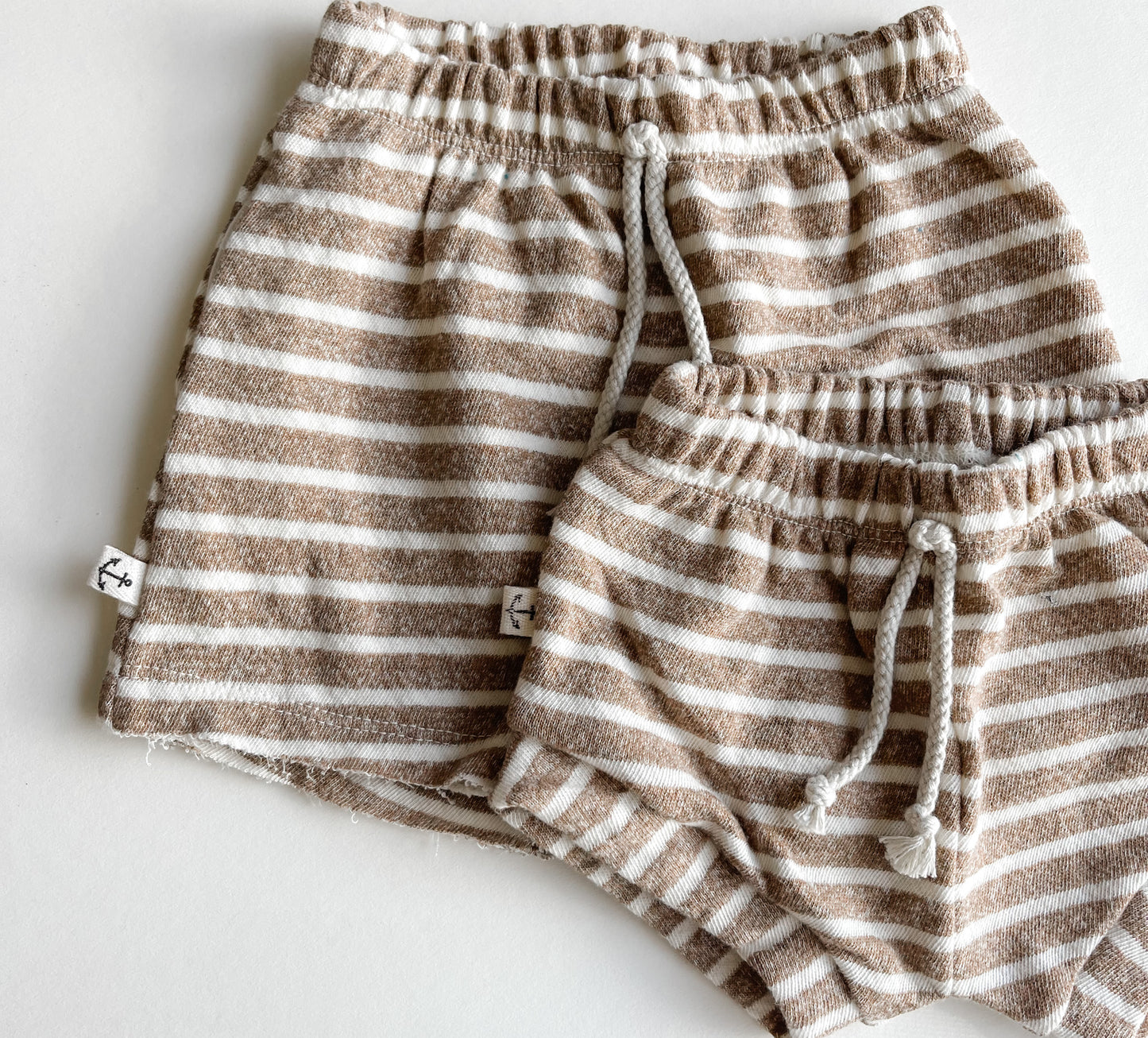 BOY SHORTS - HEATHER SAND STRIPE