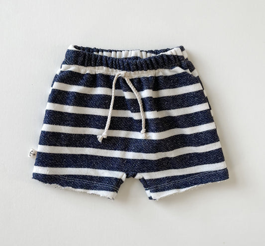 BOY SHORTS - HEATHER NAVY STRIPE