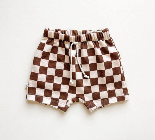 BOY SHORTS - COCO + SAND CHECKS