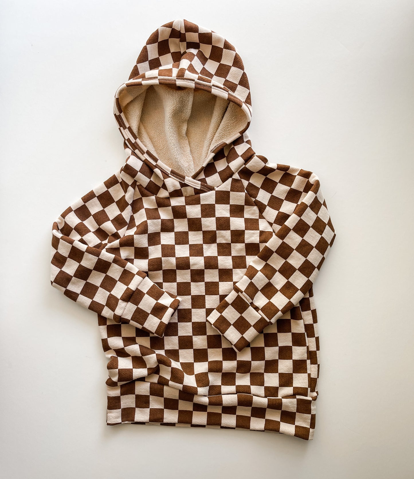 Classic Hoodie - SOLID Coco + Sand Checks