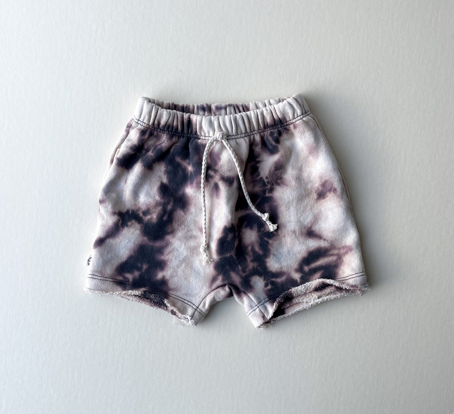 BOY SHORTS - BLACK SAND REVERSE TIE-DYE